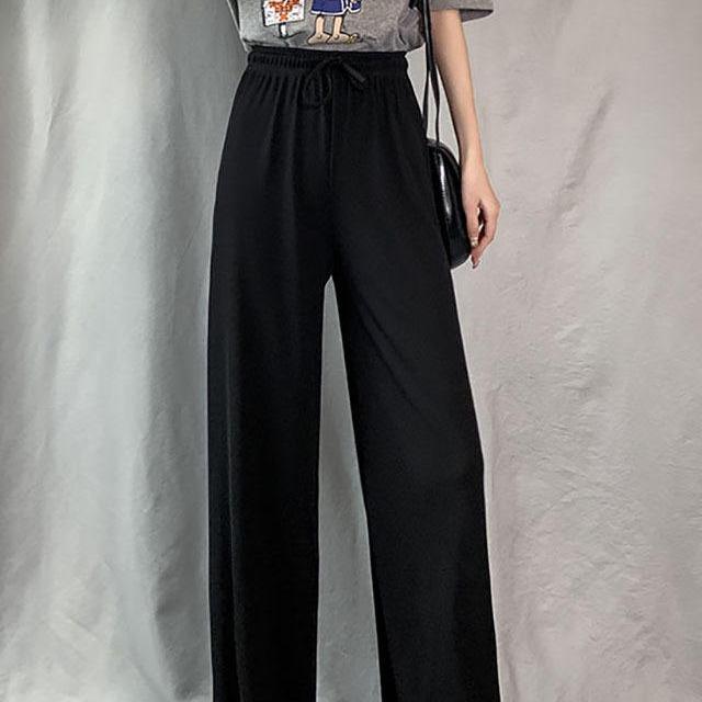 celana kulot linen premium/celana panjang wanita.celana kulot full karet tali serut