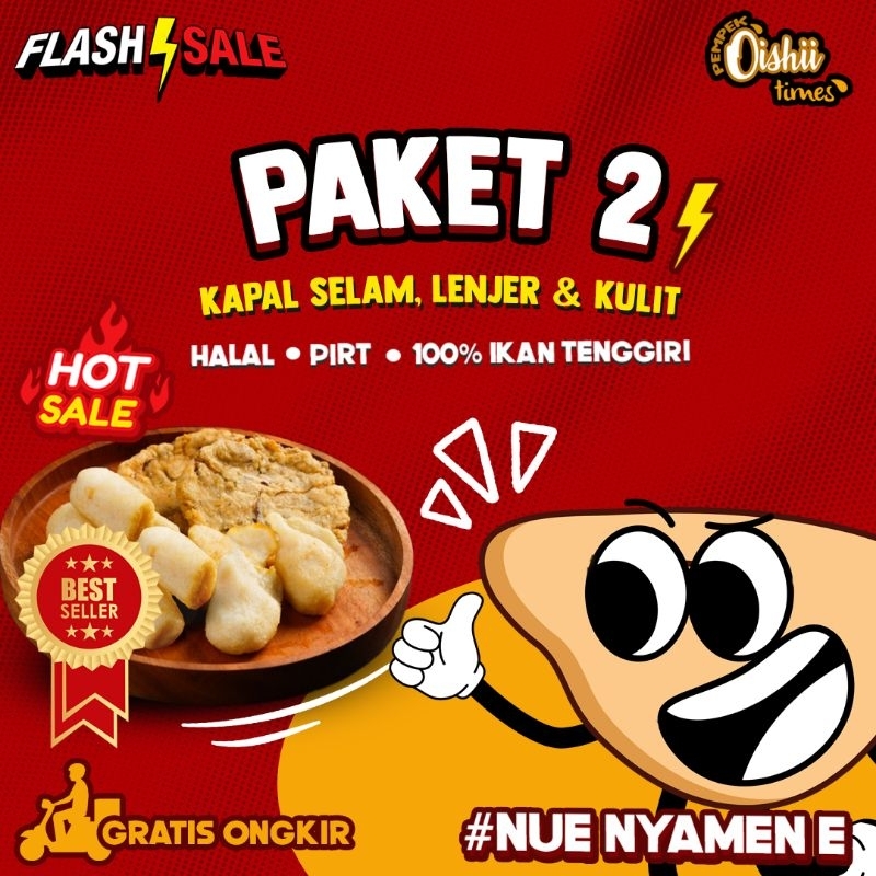

Paket 2 Pempek Komplit Otams Asli Bangka Citarasa Cuko Palembang