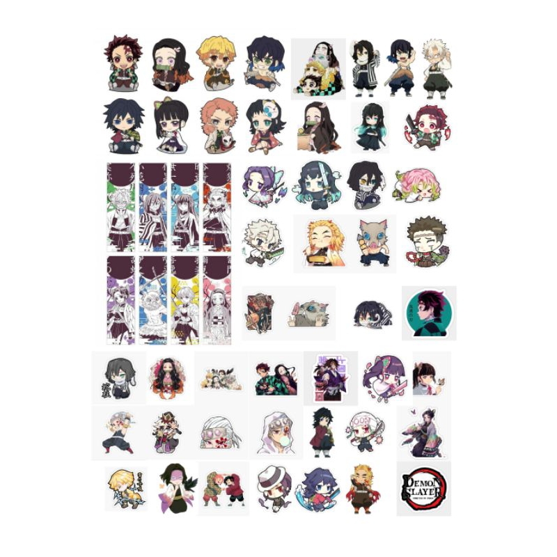 

STICKER DEMON SLAYER-KNY-50 PCS-BAHAN VINYL-ANTI AIR