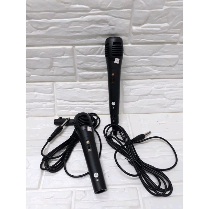 Mic Karoke Micropon mix Kabel NON PACK  jack besar/jeck kecil Microphone Kabel Mic Karaoke Speaker M
