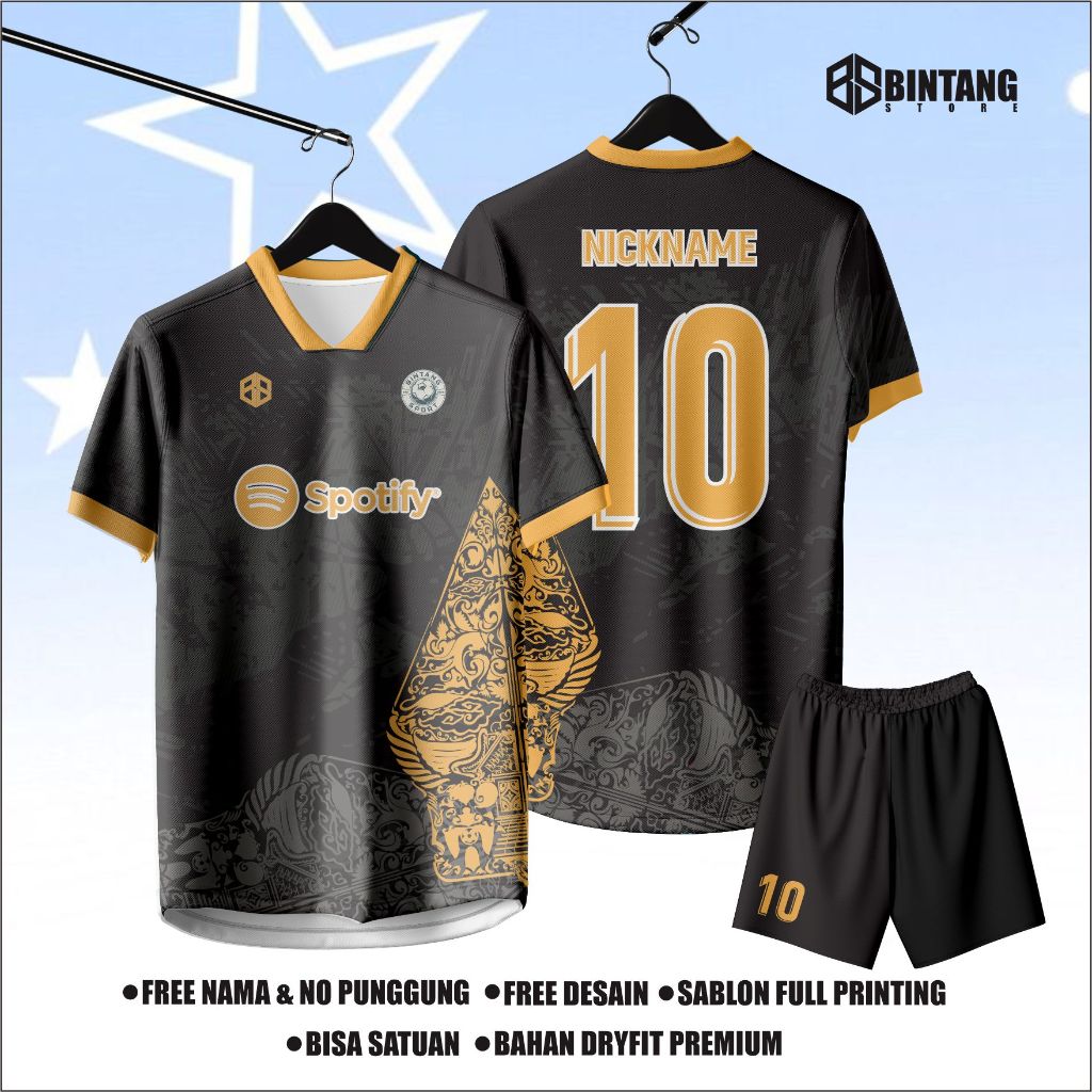 Jersey futsal printing jersey bola baju bola baju futsal printing wayang gartis nama nomor punggung