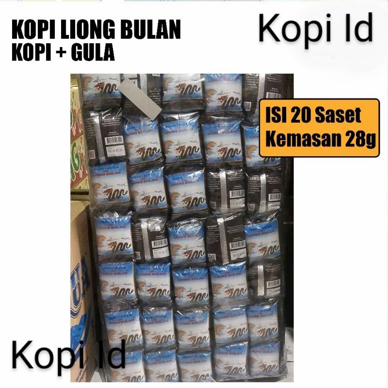 

Kopi Liong+Gula 1 Bal Isi 20 Pak