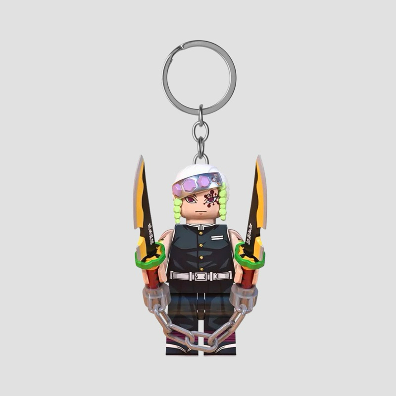 Dhis Project Shiny Keychain LEGO Minifigure Uzui Tengen Kimetsu No Yaiba Demon Slayer
