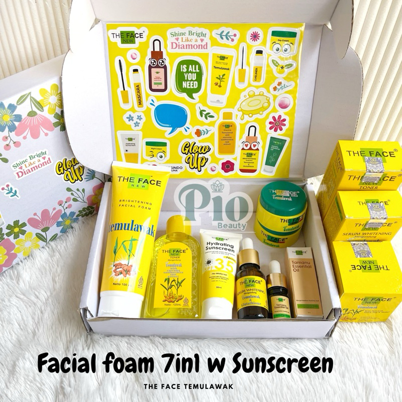 PAKET THE FACE TEMULAWAK ORIGINAL BPOM 7in1 the face temulawak dengan sunscreen