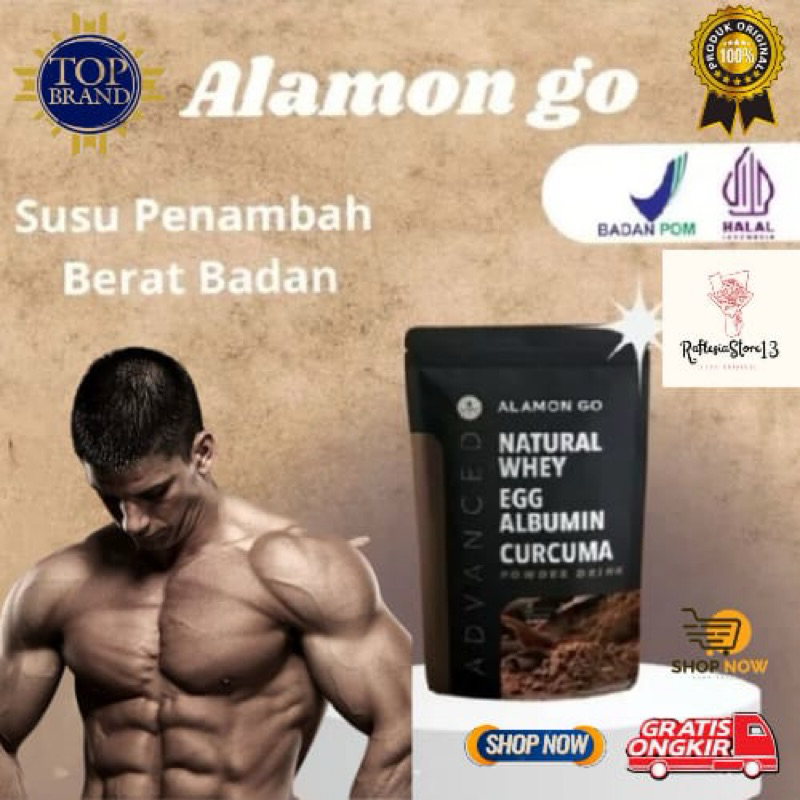 

Susu Penambah Berat Badan / 7x Minum / Alamon GO GAIN - Susu Coklat / 3 Kombinasi Whey, Egg Albumin, &