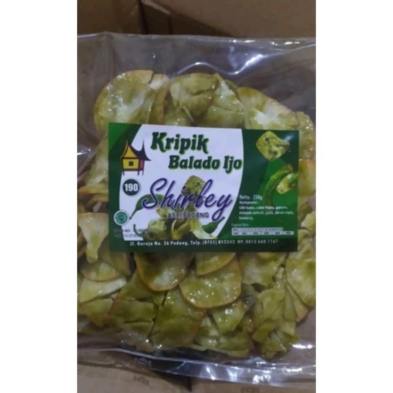 

Keripik Balado Hijau Shirley Khas Padang