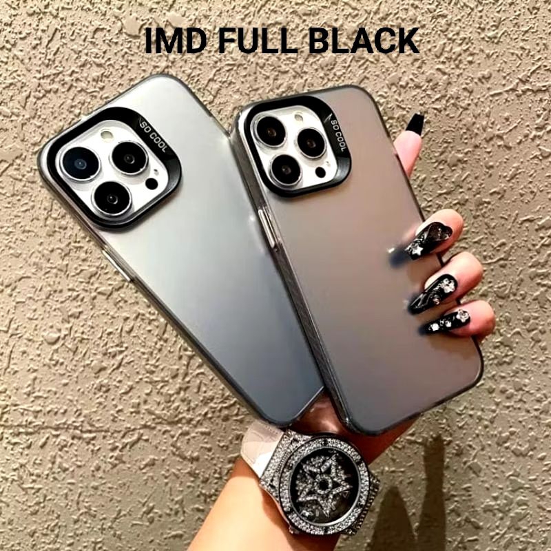 Softcase Silikon IMD Full Black Realme 7 7i Realme 8i 8 Pro 4G Realme 9i Realme 10 4G Realme 10 Pro 