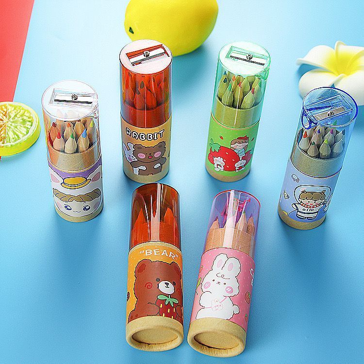 

BMD - Pensil Warna 1 Set Peraut 12 in 1 Kemasan Tabung kecil / Coloring Pensil