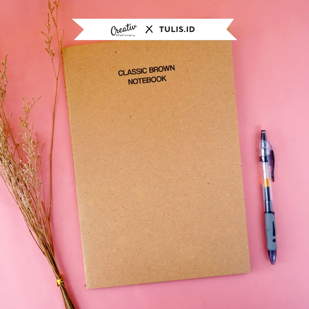 

[TULIS.ID] Basic Brown Sewn Notebook Plain Polos Jahit