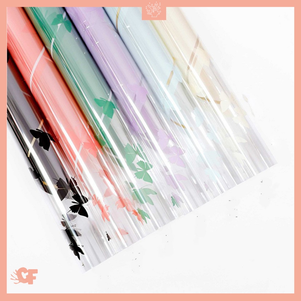 

Kertas Buket Bunga Kupu Kupu Transparan Flower Wrapping Paper Cellophane KB6125