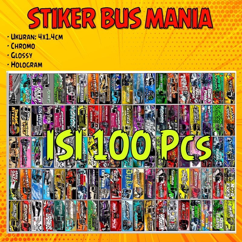 

Stiker Bus Mania Stiker Bus Viral Telolet Isi 100 Pcs Terbaru