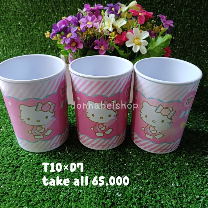 SALE GELAS MUG MELAMINE MURAH MOTIF HELLO KITTY