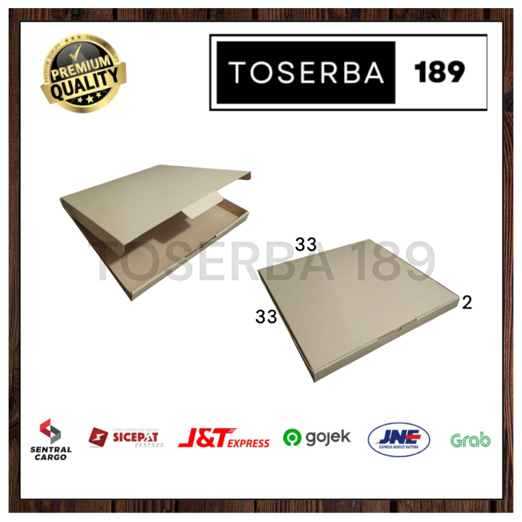 

kardus packing diecut/box pizza uk 33x33x2 cm