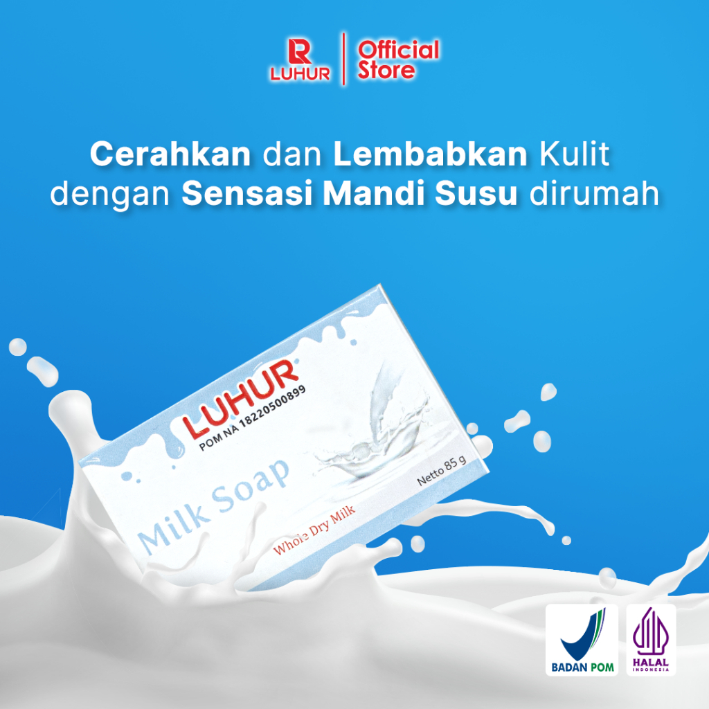 Milk Soap Luhur Skincare Sabun Susu Whitening BPOM dan Halal – Sabun Batang Perawatan Tubuh dan Waja