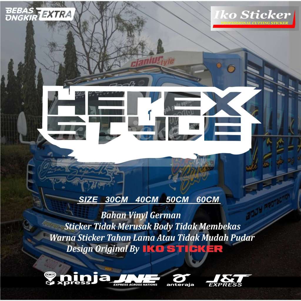 Sticker Cuting Stiker Kaca Samping Mobil Truk Pick Up Sticker HEREK STYLE Sticker Terpopuler