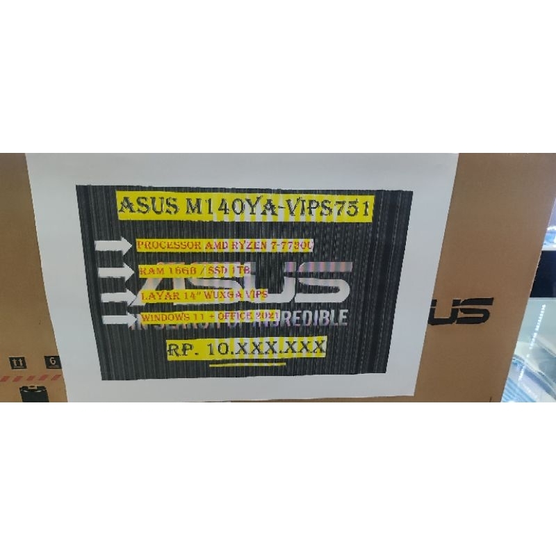 ASUS M1405YA VIPS751 RYZEN 7 7730U 16GB SSD 1TB
