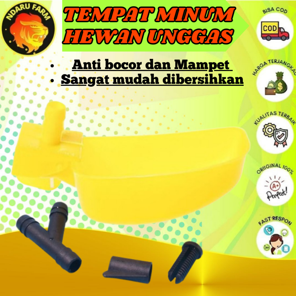 Nipel Puyuh Nepel Alat Tempat Minum Puyuh Ternak Hewan Peliharaan