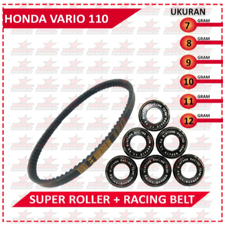 BRT V-belt Drive Belt Set Roller Vario 110 KARBU