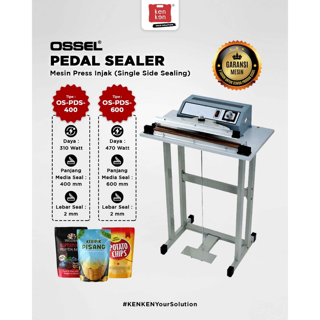 OSSEL Press Plastik Injak 40cm Pedal Sealer 60cm Press Plastik Injak 40cm 60cm OS-PDS400 OS-PDS600