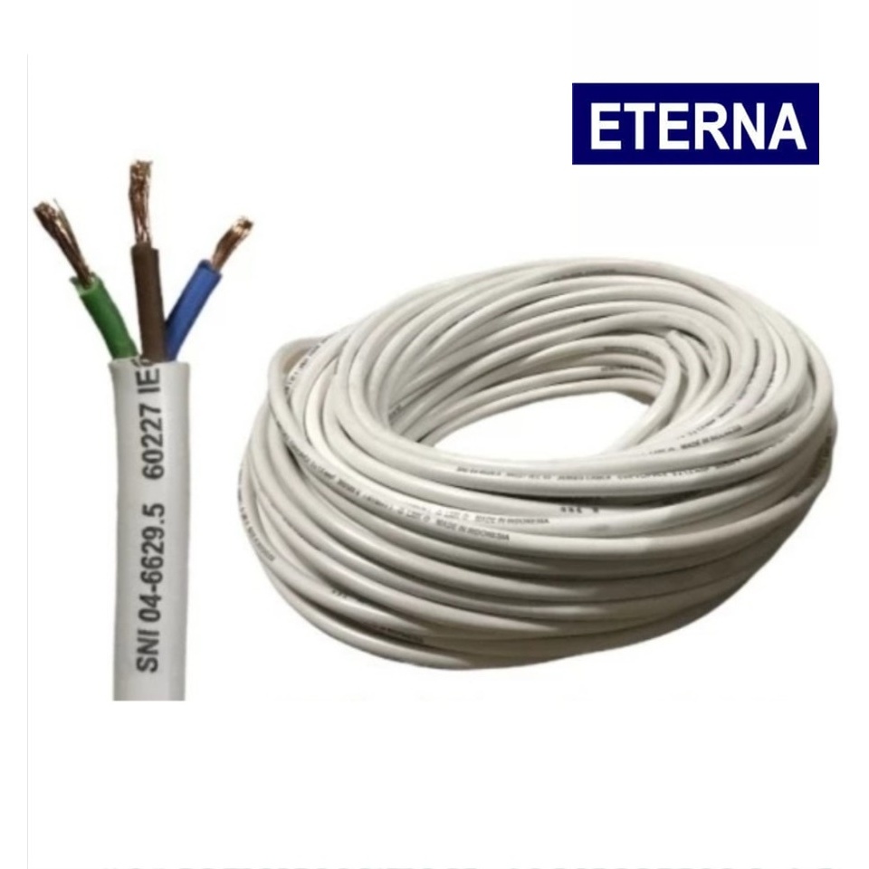 Kabel ETERNA Isi 3x2,5 mm Kabel Listrik / Kabel Instalasi Kabel Listrik Serabut NYMHY