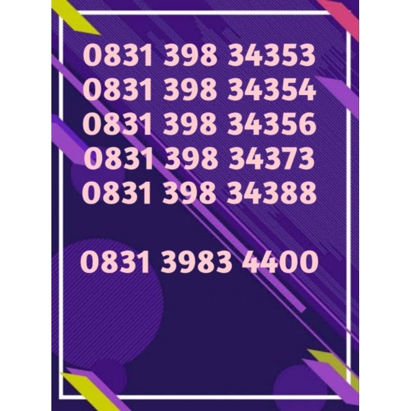 NOMOR CANTIK AXIS MUDAH DIHAFAL URUT ABAB AABB Nomor Cantik Axis Kartu Perdana Axis