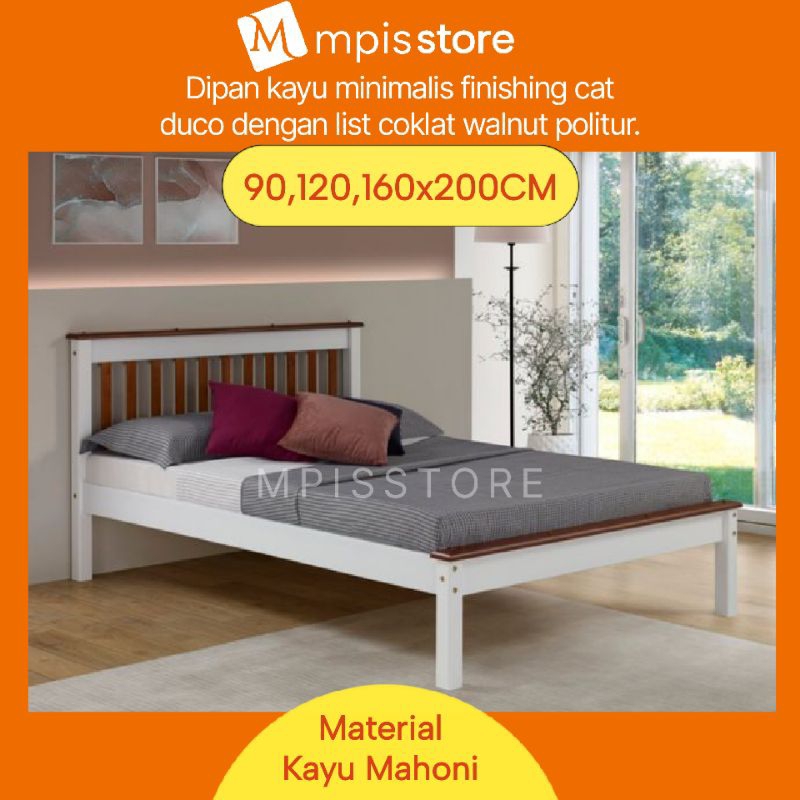 Dipan tempat tidur kayu 120x200 rangka tempat tidur alas kasur divan terlaris