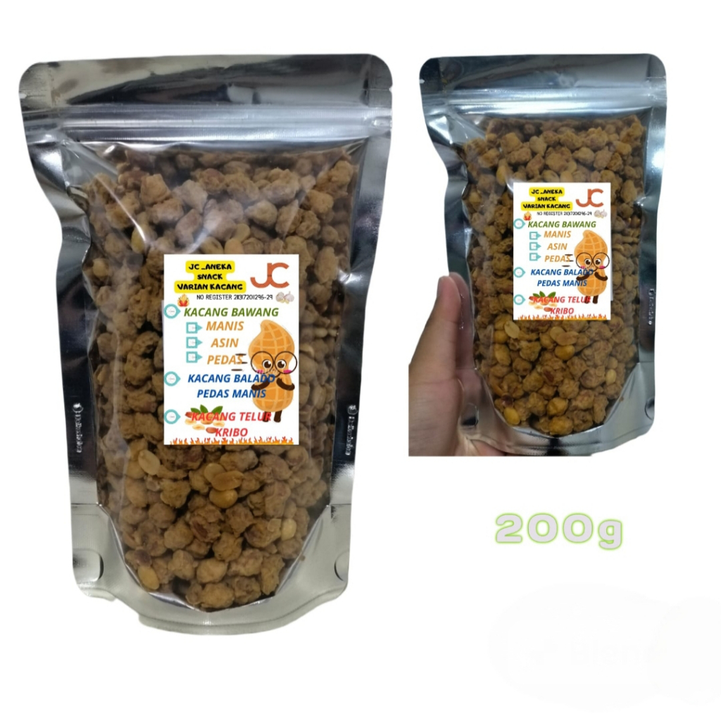 

Kacang Telur Kribo (Oven)_ JC kemasan Plastik Pouch 250g