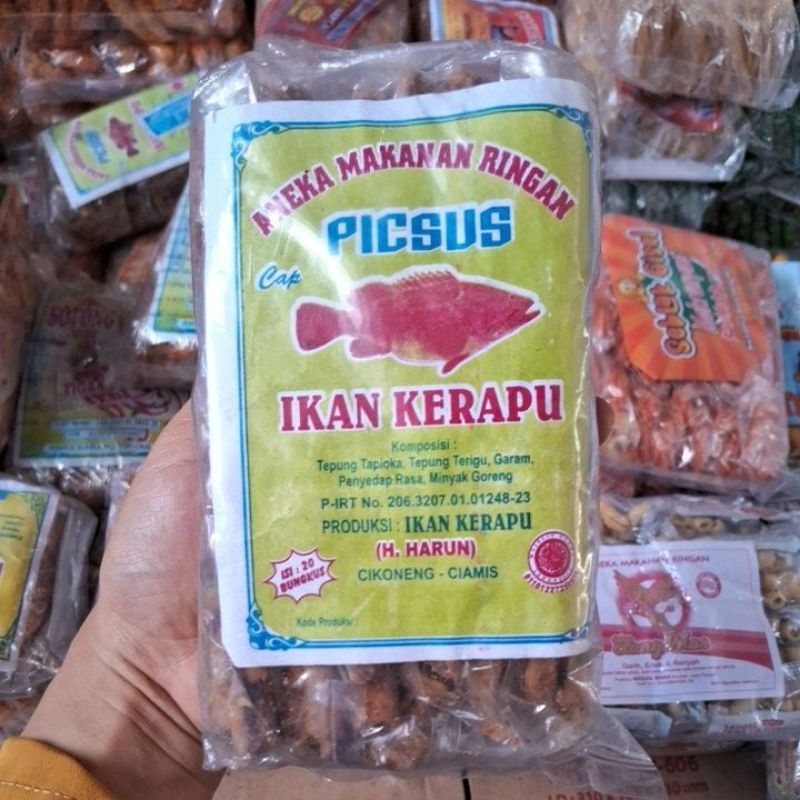 

Picsus Ikan Kerapu Goreng Pedas isi 20pcs /Keripik Pedas / Cemilan Pedas Jajanan Terlaris Warung/Kantin Gopean - Seblak Ceker/Seblak Ayam Geprek/Keripik Sosis Kriuk/Picsus Keripik Usus/Pikca Keripik Kaca