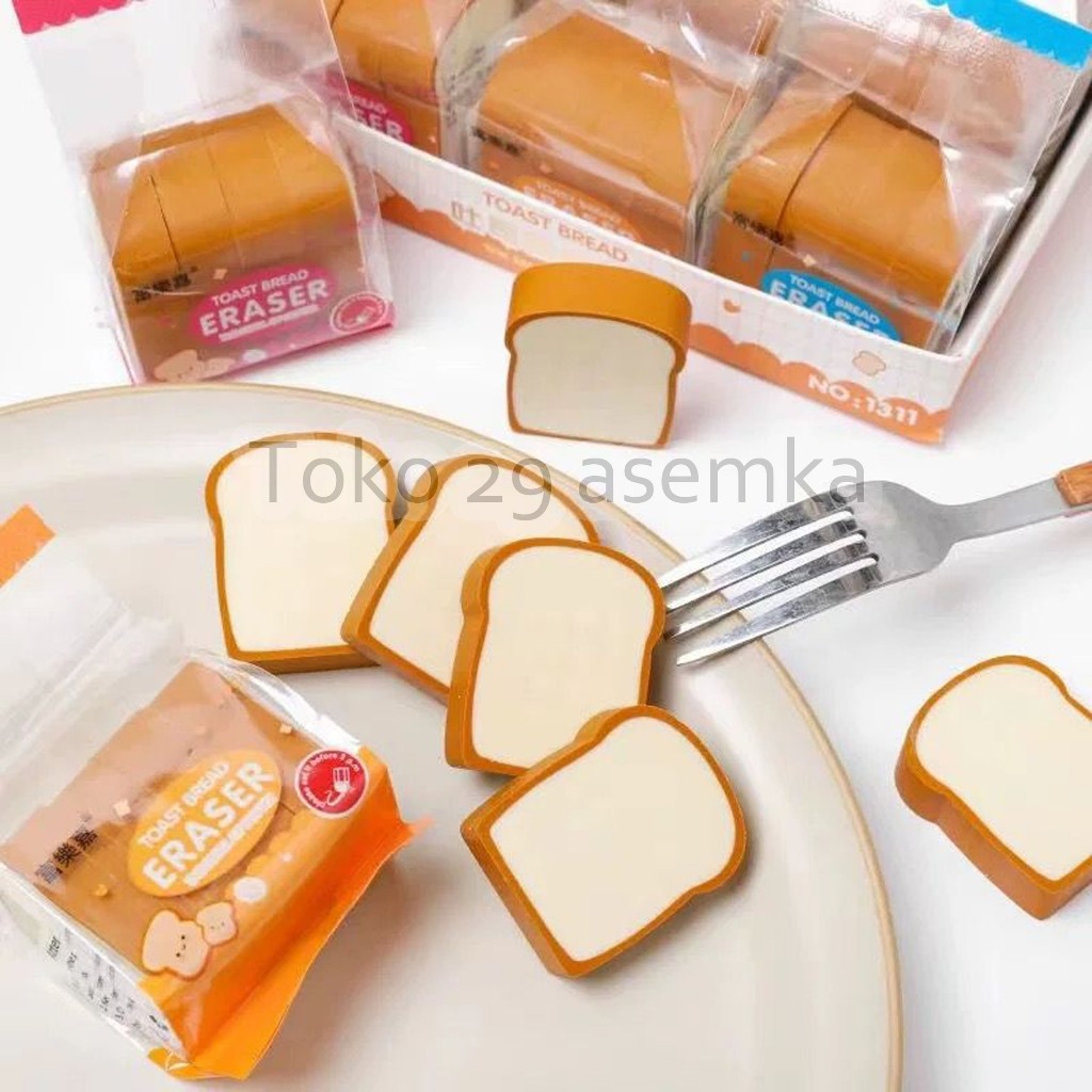 

SET PENGHAPUS ROTI ISI 4 PCS BREAD SETIP STIP ERASER LUCU UNIK MAKANAN PENGHAPUS ROTI BAHAN KARET PENGHAPUS LUCU