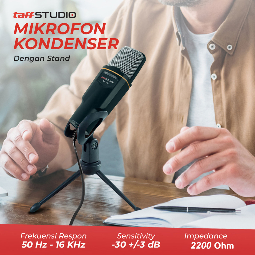 MIC CONDENSOR SF666 MIKROFON KONDENSOR STUDIO DENGAN STAND SF 666