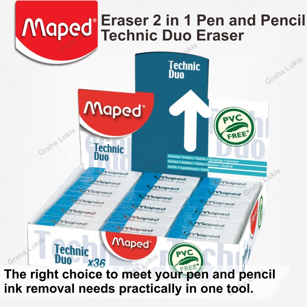 

Penghapus Maped 2 in 1 Hapus Tinta Pen dan Pensil Technic Duo Eraser