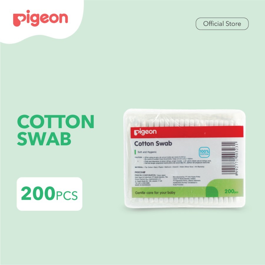 [8XM] PIGEON BABY COTTON SWAB /COTTON BUD 200PCS