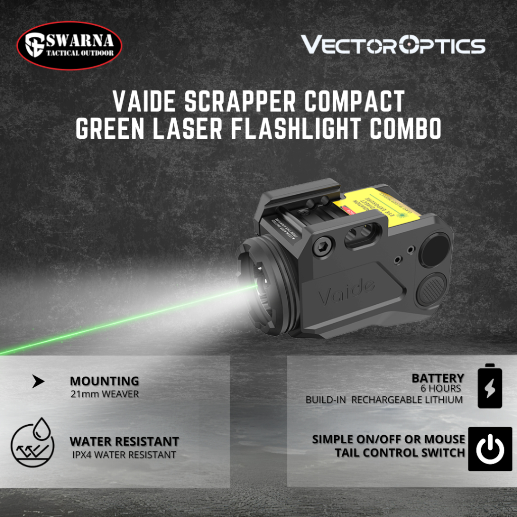 Laser Flashlight Tactical - Scrapper Compact Laser Flash Light Combo - Vector Optic
