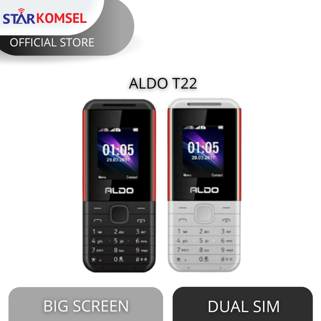 HP ALDO T22 DUAL SIM FEATURE PHONE HP NELFON KECIL GARANSI RESMI