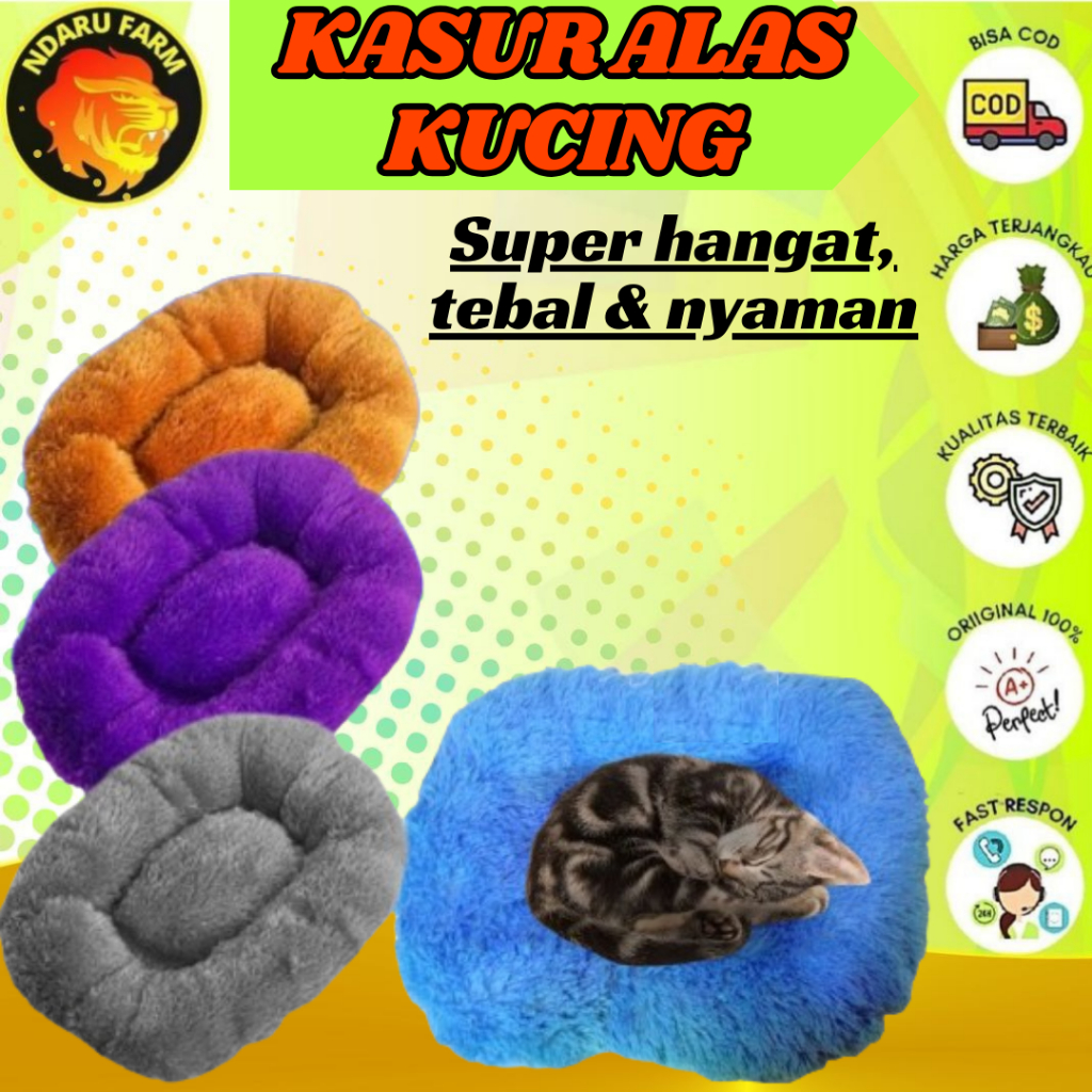 Kasur Alas Kandang Kucing Dan Anjing Bahan Kain Bulu Rasfur Uk Besar