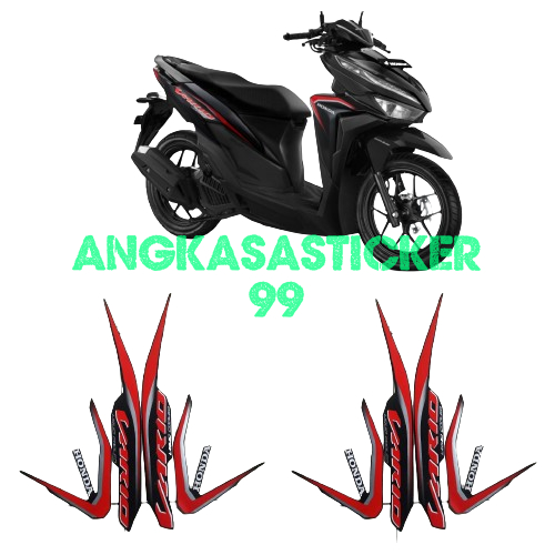 sticker striping body motor vario 125 2019 full hitam