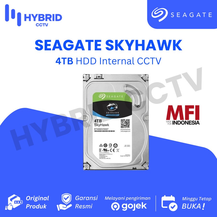 Seagate Skyhawk HDD 4TB Hardisk MFI Internal CCTV
