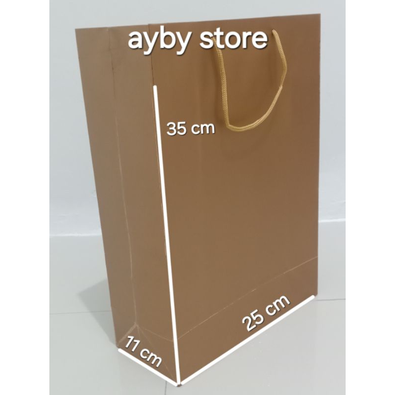 

paperbag polos warna ukuran 25 x 35 x 11