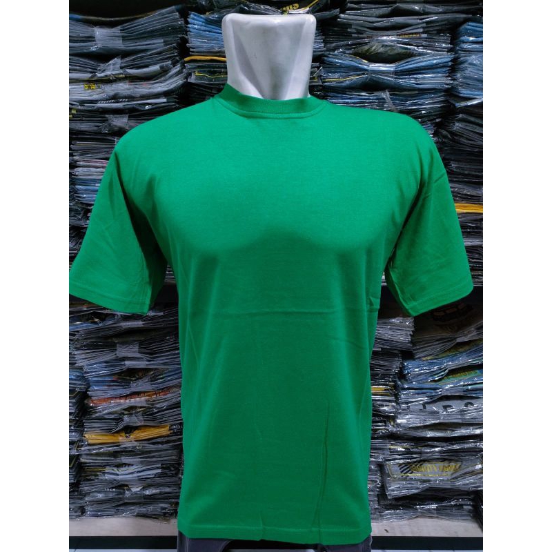 Kaos polos warna hijau daun