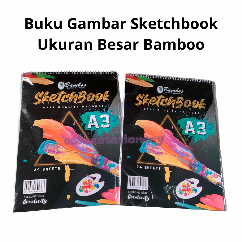 

Buku Gambar Sketsa / Drawing Book Sketch Ukuran Besar A3 Isi 24 Lembar Bamboo