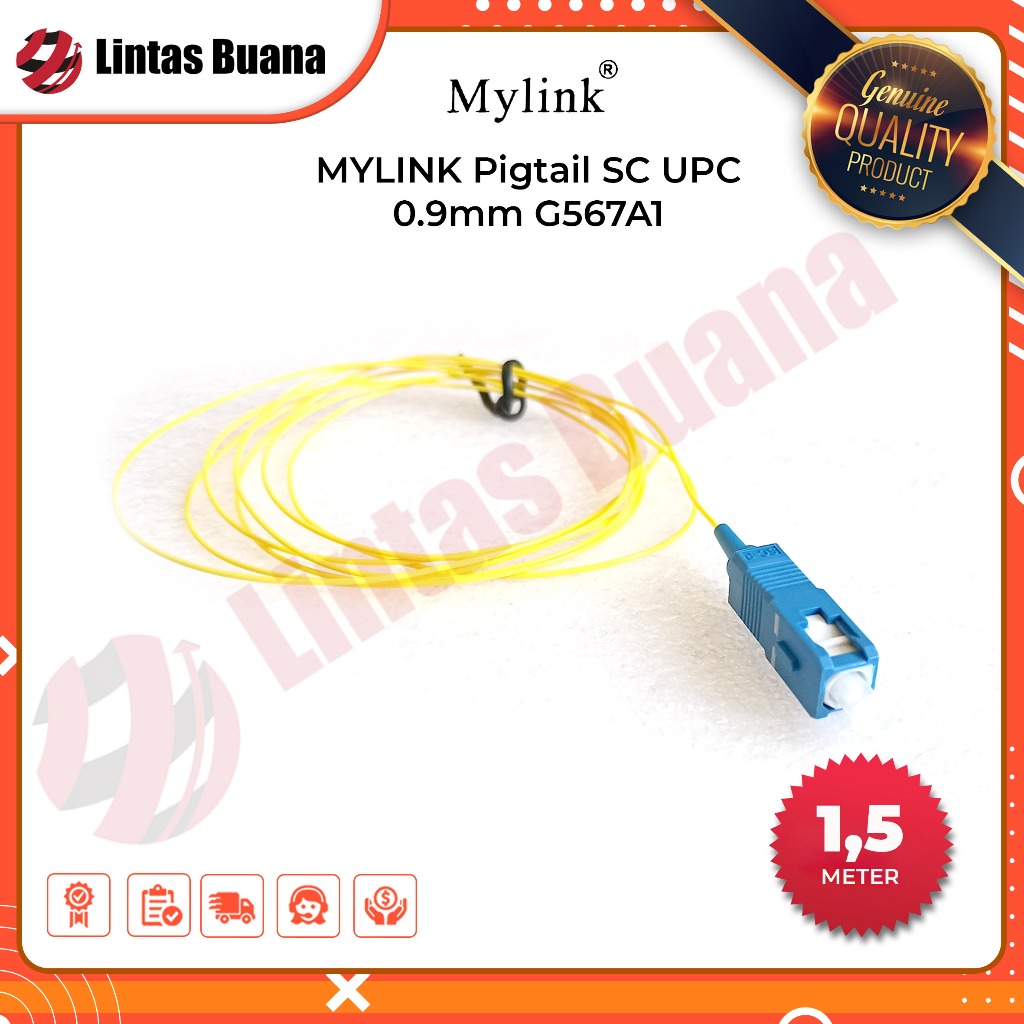 MYLINK Pigtail Fiber optik SC UPC SM 0,9mm Kuning