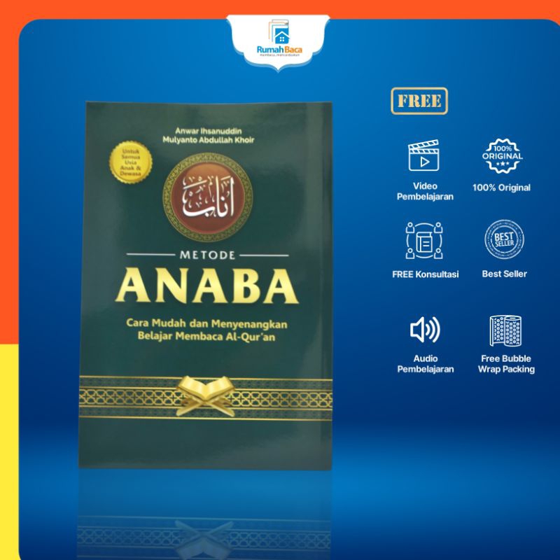 BUKU BELAJAR MEMBACA ALQURAN MUDAH DAN MENYENANGKAN | METODE ANABA ORIGINAL LENGKAP BELAJAR ALQURAN