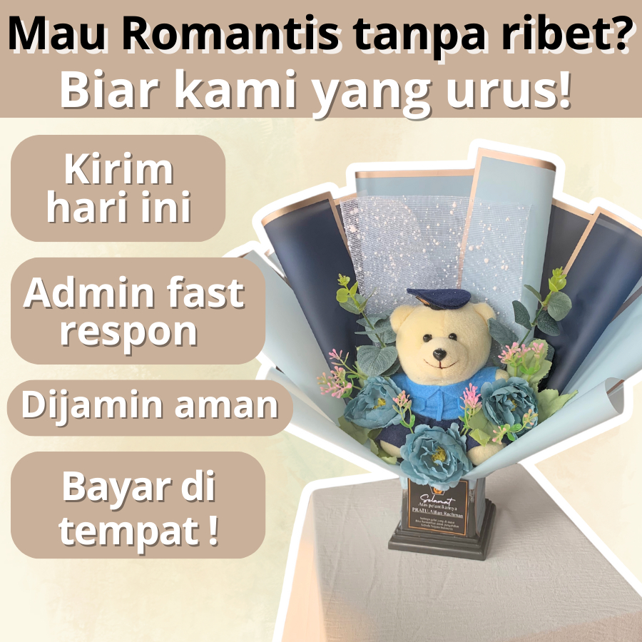 BUKET bucket bouquet Piala boneka hadiah kado pajangan gift hiasan wisuda graduation kelulusan remaj