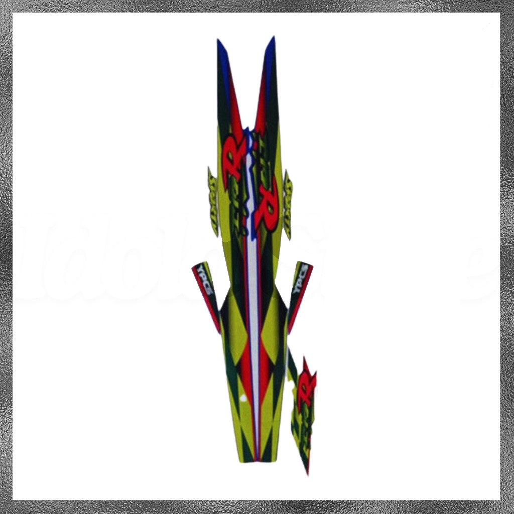Stiker Striping Yamaha F1ZR 1998 Hijau  List Body Stiker Standar F1ZR 1998 Terbaik