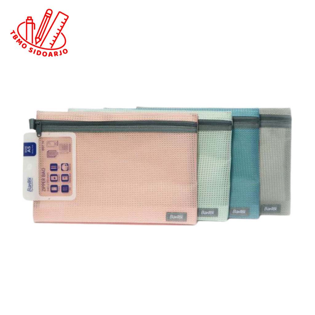 

TBMO Bantex Zipper Storage Pouch A5 Handbag Pencil Case 8107
