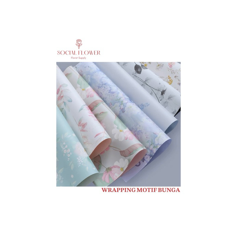 

5 Lembar - Wrapping Motif Bunga / Kertas Bunga / Kertas Buket