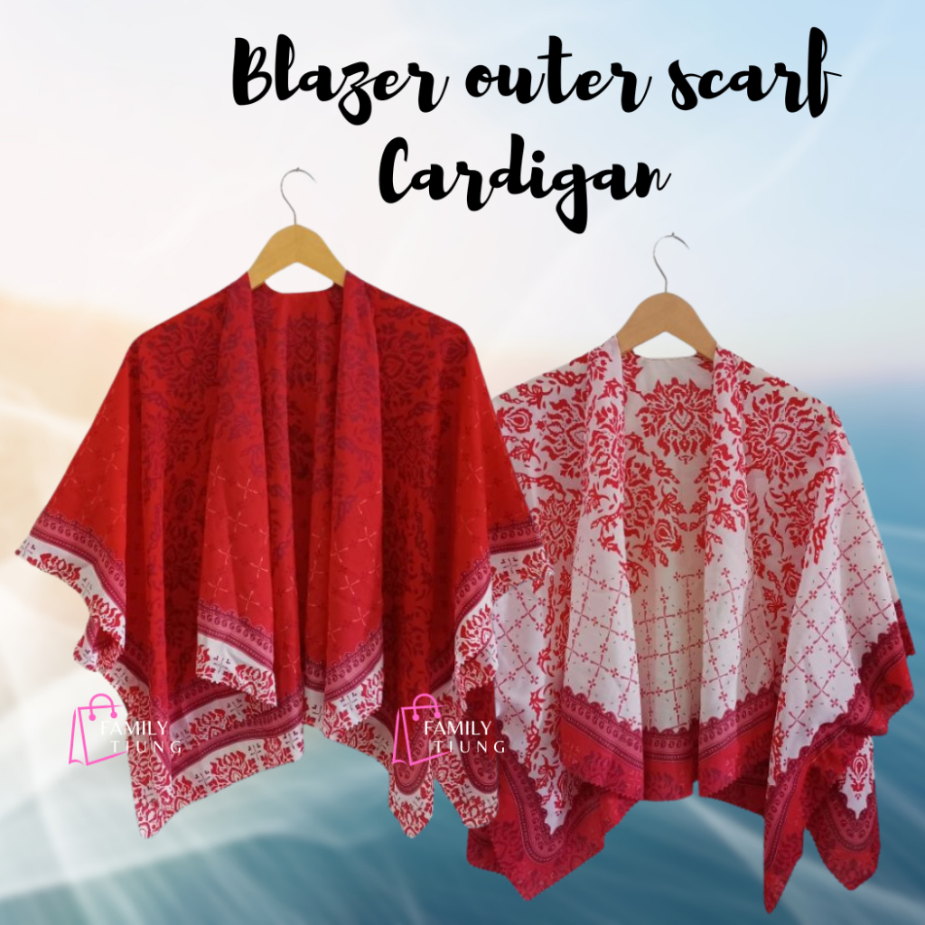 | COD | Outer Scarf batwing Merah Putih / Outer Scarf outwear / cardigan / Outer cardigan scarf