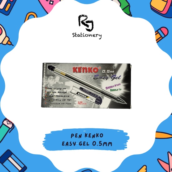 

PRODUCT TERPOPULER GEL PEN Pulpen Pena Kenko Easy Gel 5mm lusin