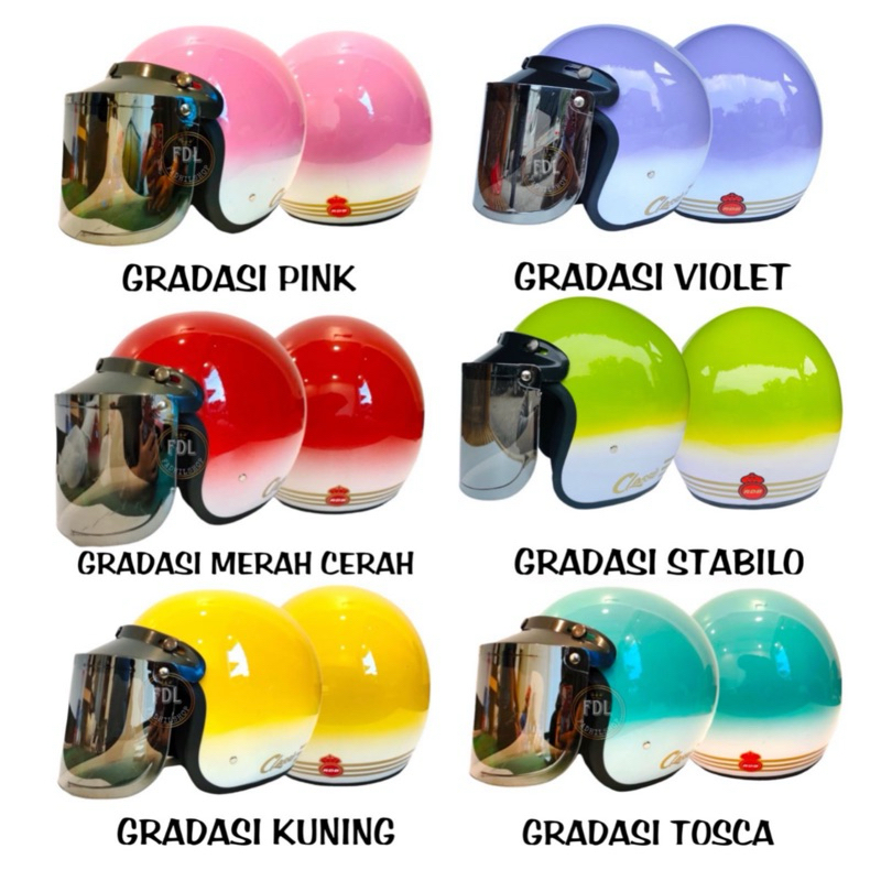 PROMO Helm Yg Lagi Viral 2023 Gradasi 2 Warna Sudah SNI