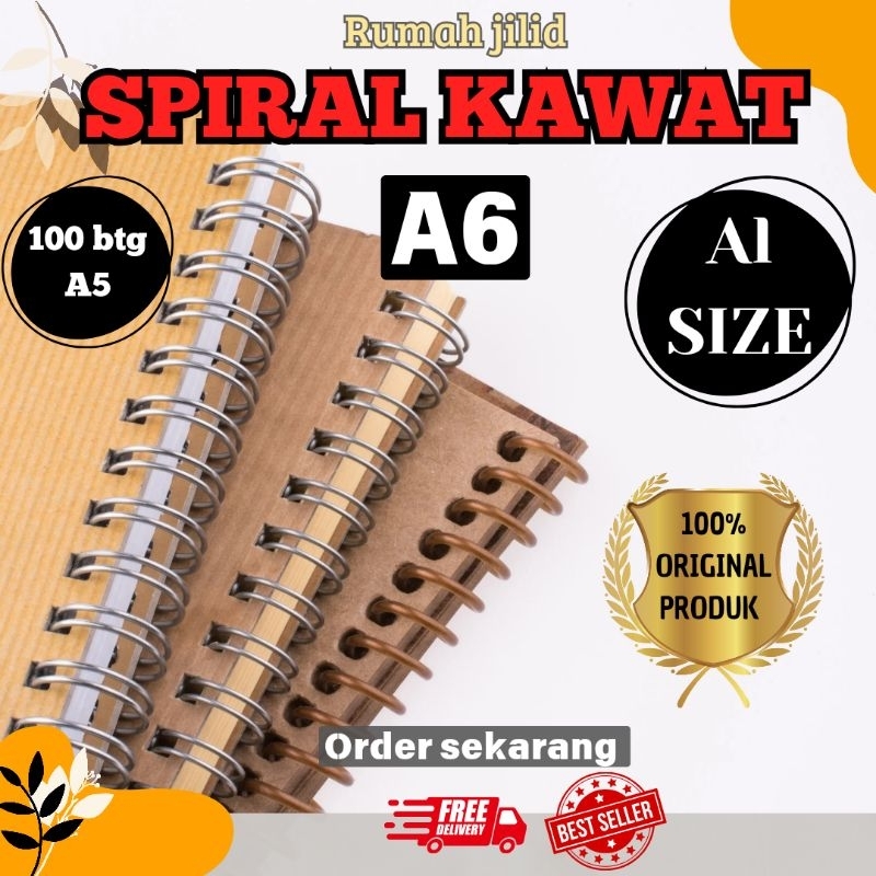 

SPIRAL KAWAT KAWAT SPIRAL (A6 17 LOOPS ) AL VARIAN SEMUA UKURAN MURAH ISI 100 BTG